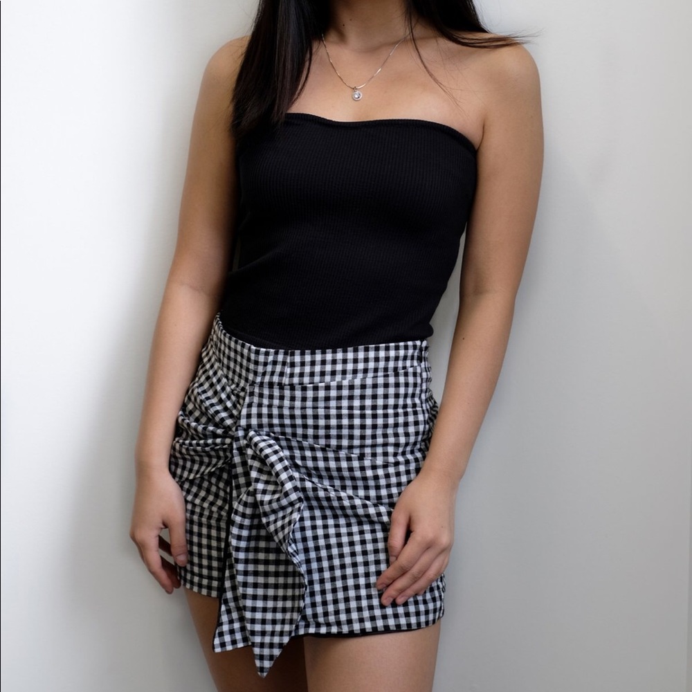 NWT checkered plaid skort